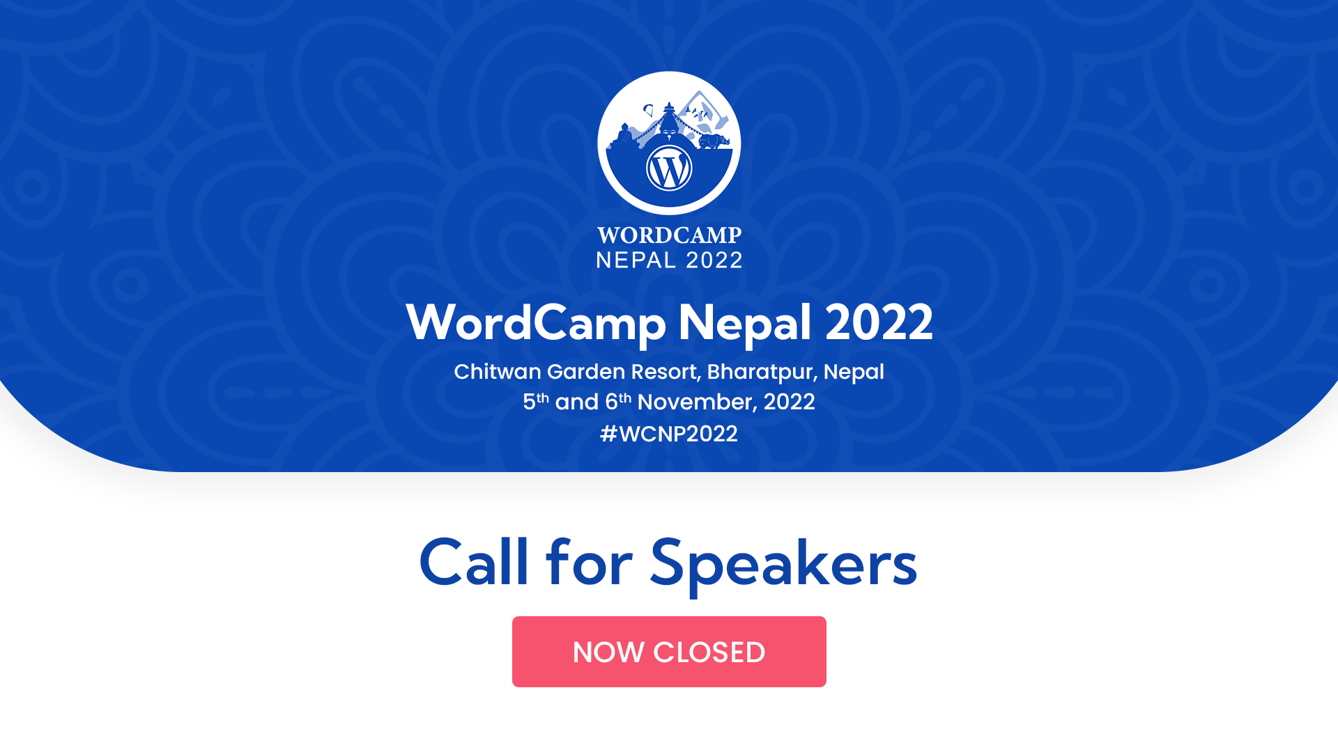 Call for Speakers – Closed
