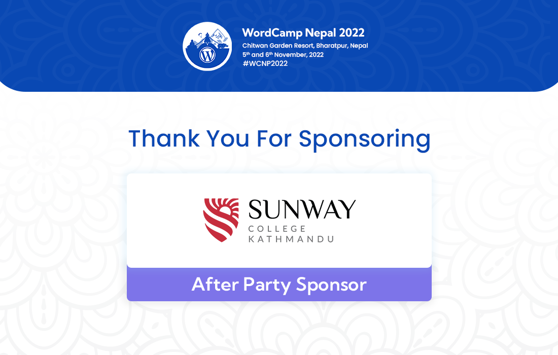 Thank You Sunway College For An After Party Sponsor