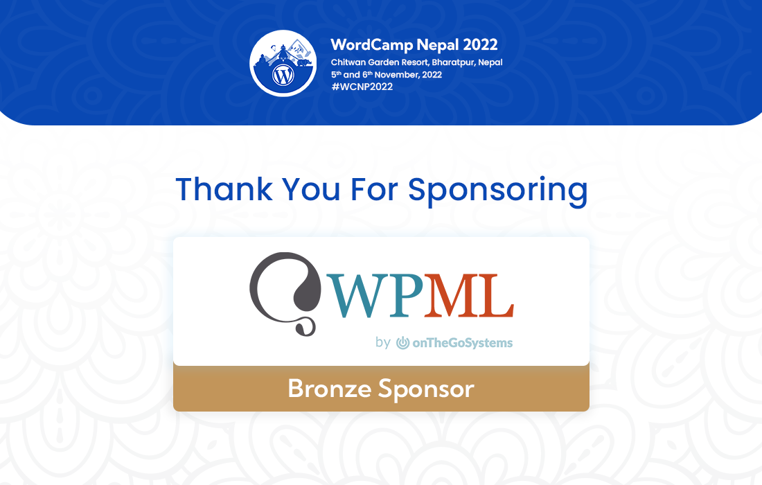 Thank You WPML For A Bronze Sponsor