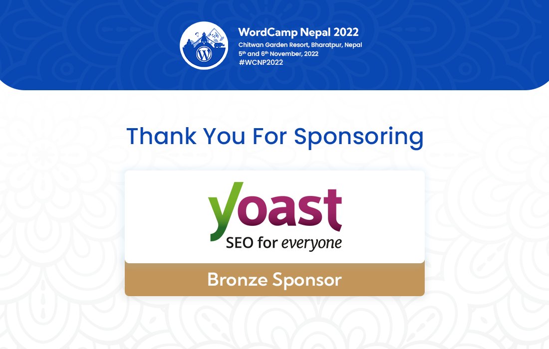 Thank You Yoast For A Bronze Sponsor