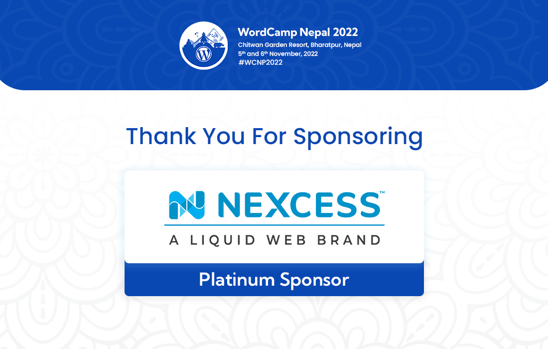 Thank you Nexcess for a Platinum Sponsor