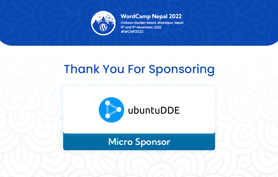 Thank You UbuntuDDE For A Micro Sponsor