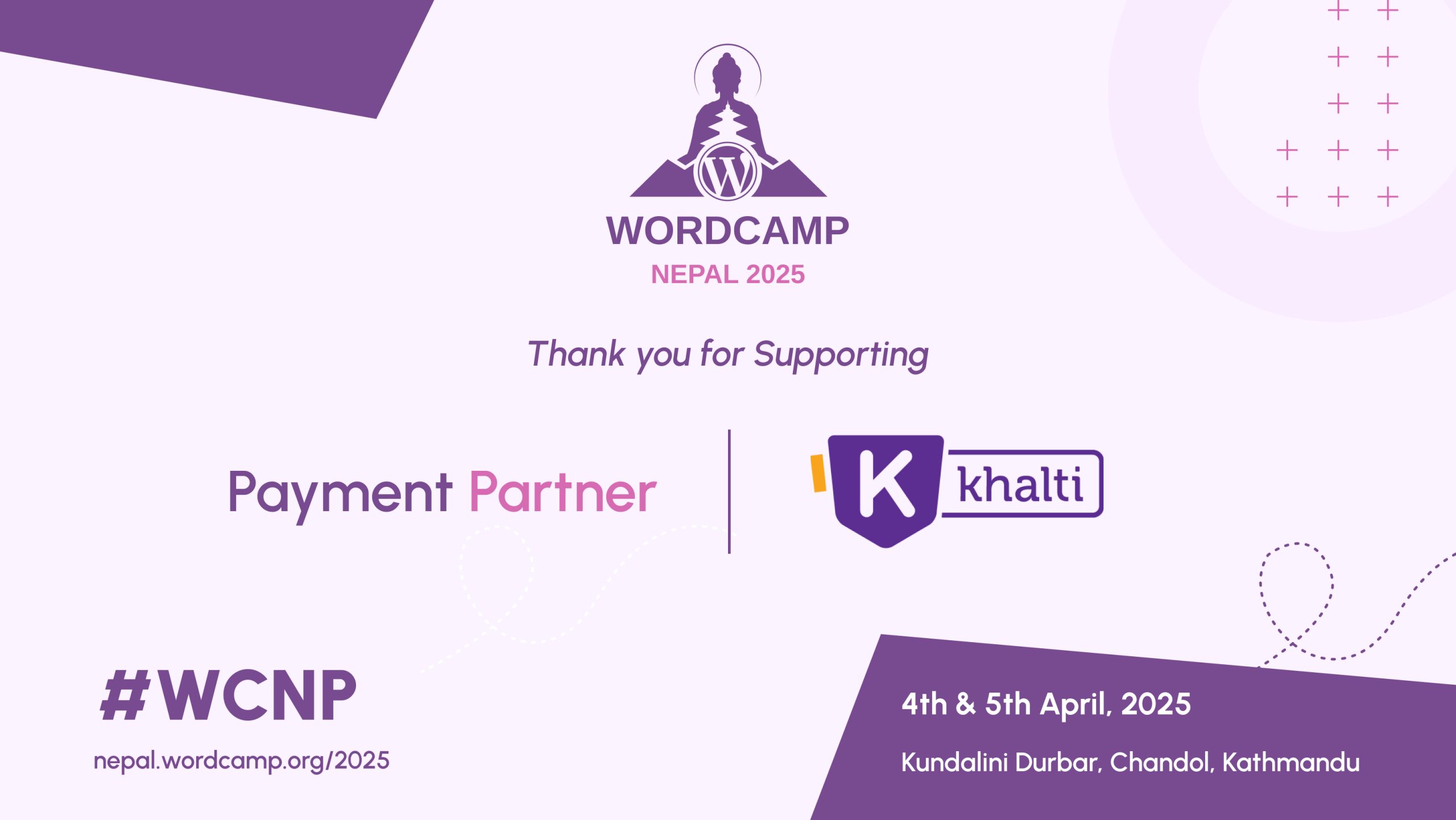 Thank You, Khalti, for supporting WordCamp Nepal 2025!