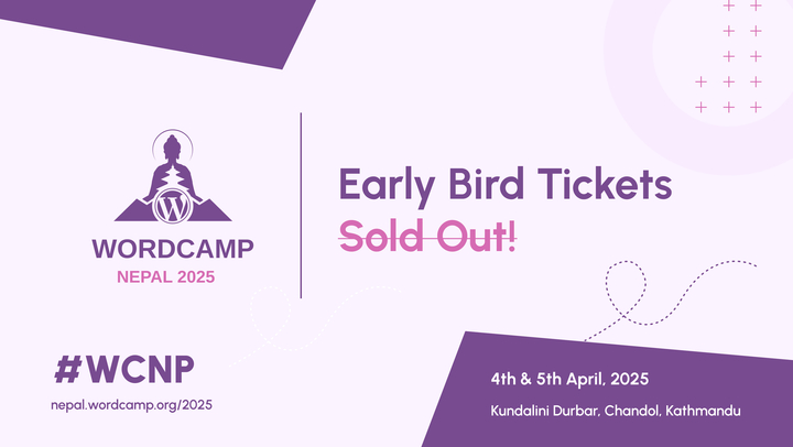 Early Bird Tickets Sold Out