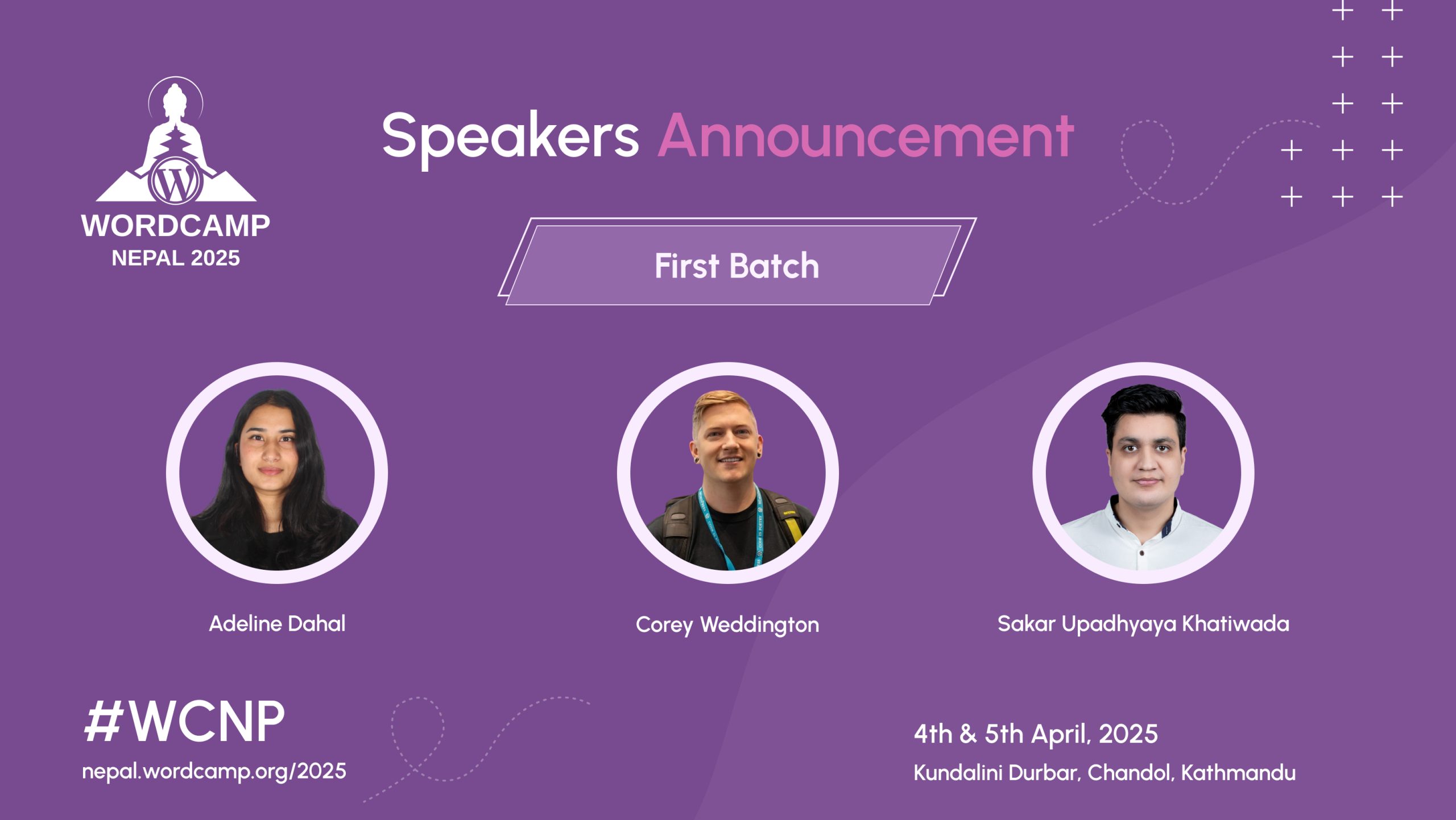 Announcing the First Round of Speakers