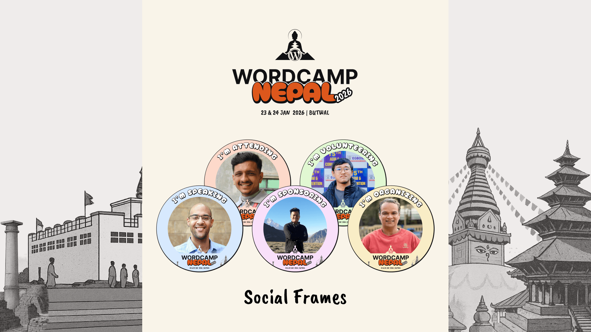 Get Your WordCamp Nepal 2026 Social Media Frames